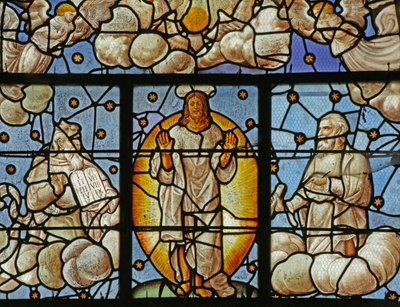 Vetrata raffigurante Mosè ed Elia alla Trasfigurazione da French School