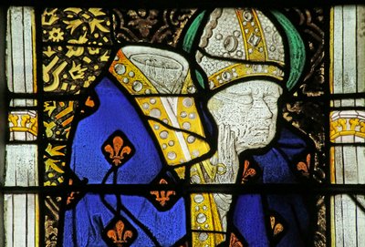 Vetrata raffigurante San Dionigi da French School