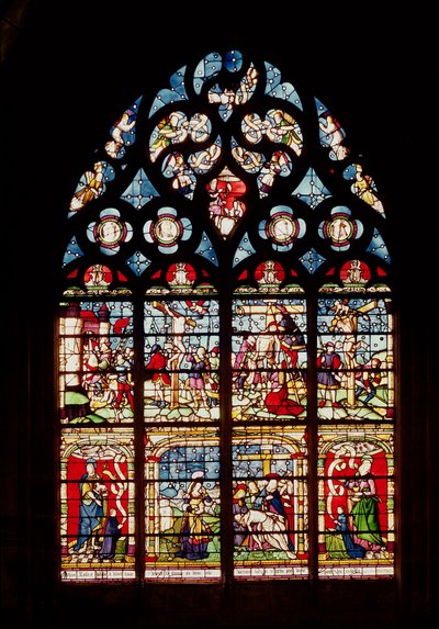 Vetrata raffigurante la Passione di Cristo da French School