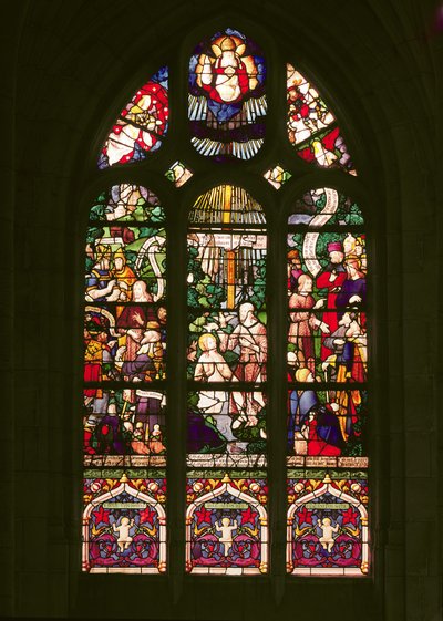 Vetrata raffigurante il battesimo di Cristo, 1490 da French School