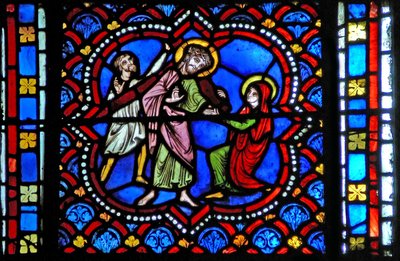 Finestra s2-L raffigurante la Via Crucis da French School