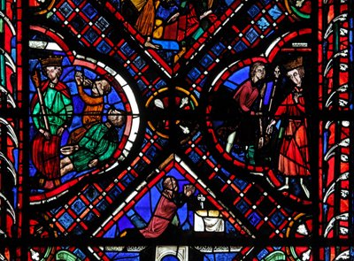 Scene dalla leggenda di San Giovanni, incluso il santo e la coppa avvelenata da French School