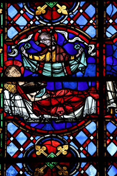Carità di San Martino: divide il suo mantello e questo viene restituito da Cristo da French School