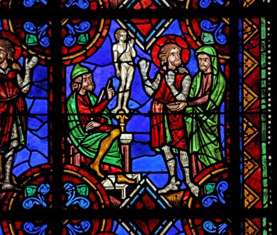 Storia di San Giuliano di Brioude - San Ferreolo, un amico di Giuliano, che morì durante le persecuzioni di Diocleziano, costretto a adorare gli idoli da French School