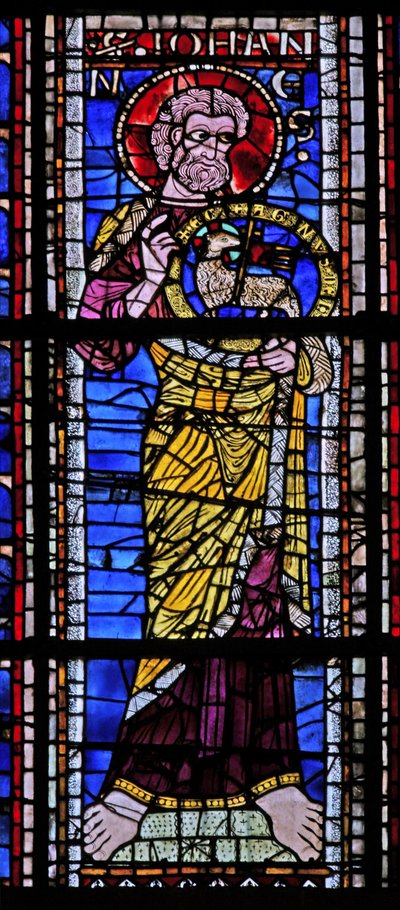 Vetrata w101 raffigurante San Giovanni Battista da French School