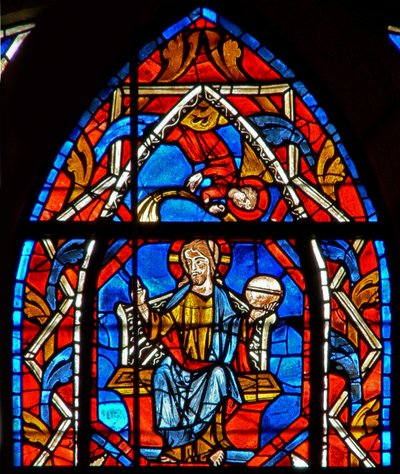 Finestra w107 raffigurante Cristo in Gloria da French School
