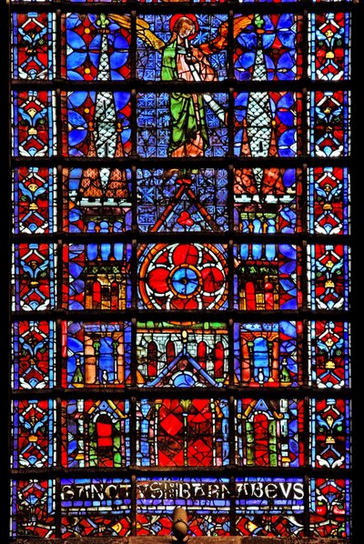 Finestra w107 raffigurante la cattedrale di Therouanne da French School