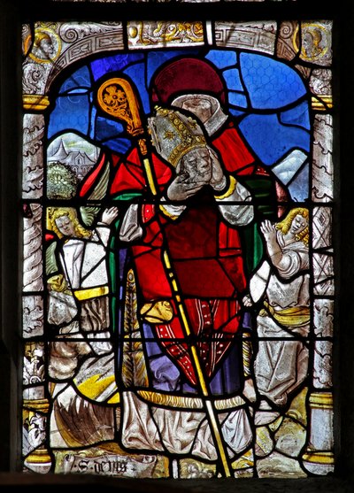 Finestra w11 raffigurante San Dionigi da French School