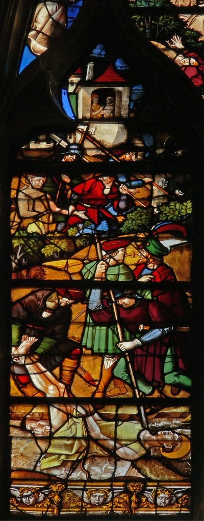 Scene della vita di un santo da French School