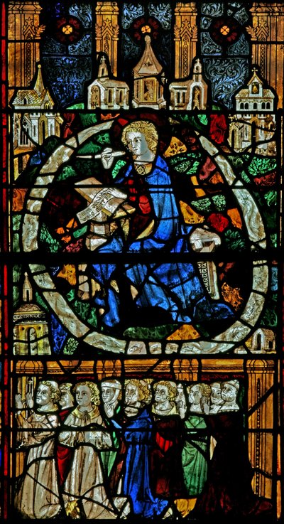 Finestra w12 raffigurante la Vergine Maria all