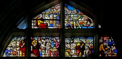 Finestra w130 raffigurante scene dell