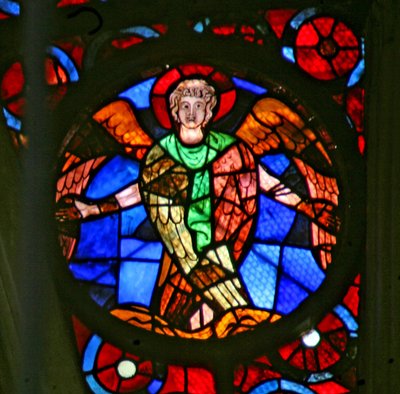 Finestra w141 raffigurante la Gerarchia Angelica: Serafini da French School
