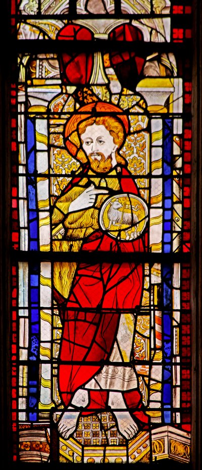 Finestra w14 raffigurante San Giovanni Battista da French School