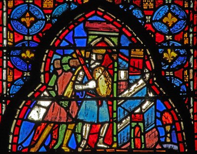Vetrata w15 Sacre Reliquie: Eraclio conquista la capitale persiana da French School