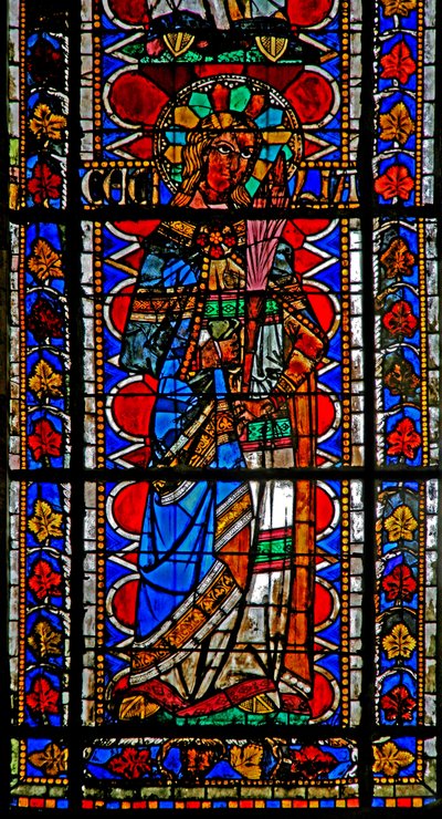 Finestra w202 raffigurante Santa Cecilia da French School