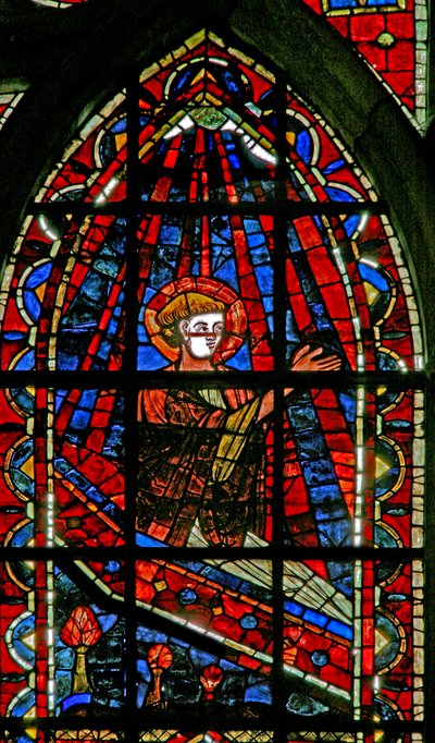 Finestra w202 raffigurante la morte di San Giovanni da French School