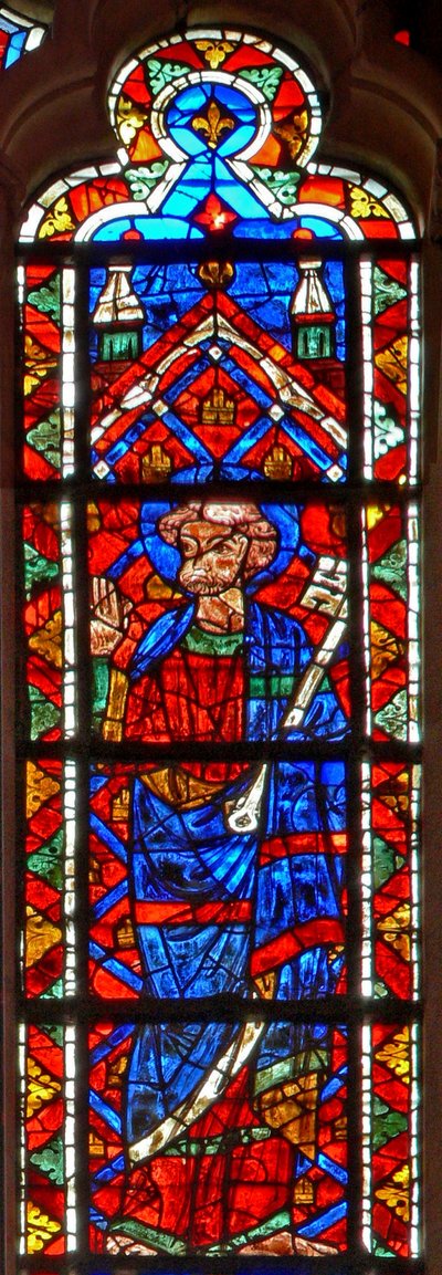 Finestra w203 raffigurante San Pietro da French School