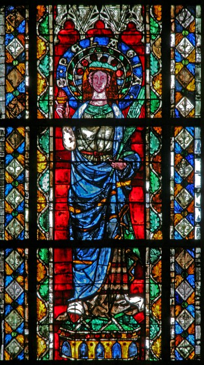 Finestra w204 raffigurante Santa Pelagia da French School