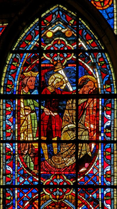 Finestra w204 raffigurante la morte di San Paolo da French School