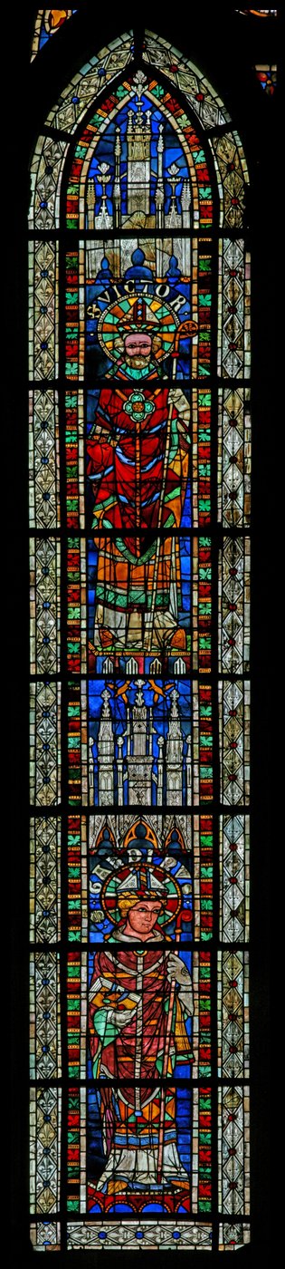 Finestra w207 raffigurante San Garonius e San Vittore da French School