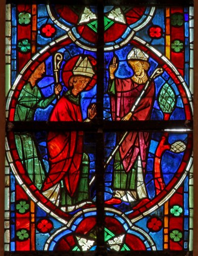 Finestra w209 raffigurante San Nicola diventa vescovo di Myra da French School