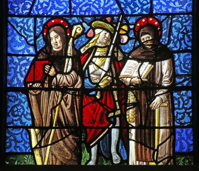 San Domenico e San Francesco con un cavaliere che tiene una spada da French School