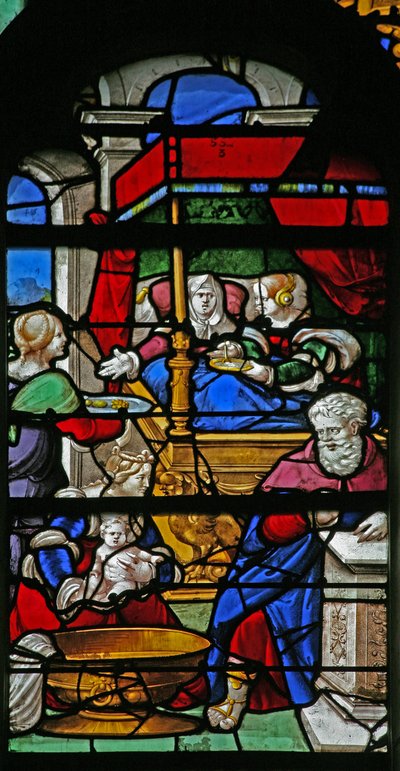 Una scena della vita della Vergine Maria: la sua nascita da French School
