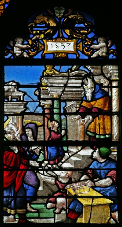 Una scena della vita della Vergine Maria: la Presentazione al Tempio da French School