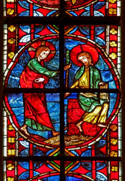 Finestra w210 raffigurante San Giacomo con Cristo da French School