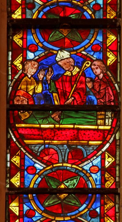 Scene dalla vita di San Stefano e la storia delle sue reliquie: è sepolto da Gamaliele e Nicodemo da French School