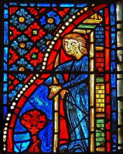 Finestra w21 raffigurante Santa Maria Egiziaca rifiutata all