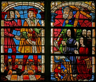 Il ritorno del Figliol Prodigo: la rabbia del fratello maggiore; moglie del donatore, figlie, San Simone da French School