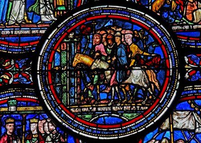 San Tommaso Becket in viaggio verso Canterbury da French School