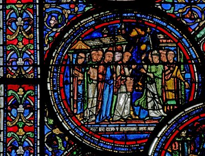 San Tommaso Becket accolto dai monaci a Canterbury da French School