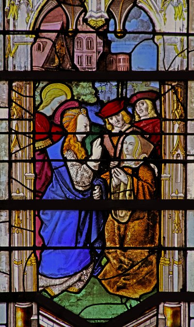 Finestra w25 raffigurante una scena della vita di Sant