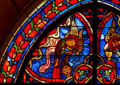 Finestra w2 raffigurante angeli da French School