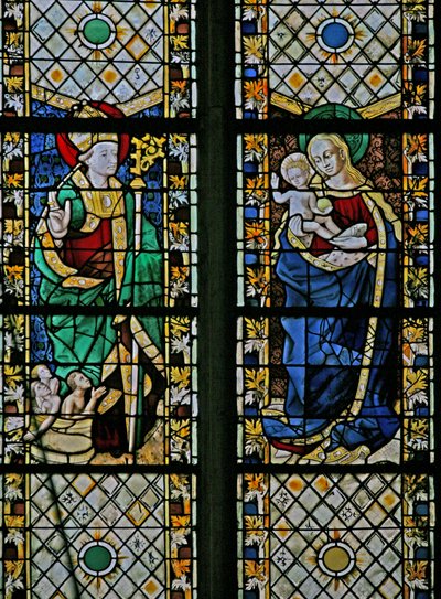 San Nicola e la Vergine con il Bambino da French School