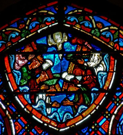 Finestra w4 raffigurante la Pentecoste da French School