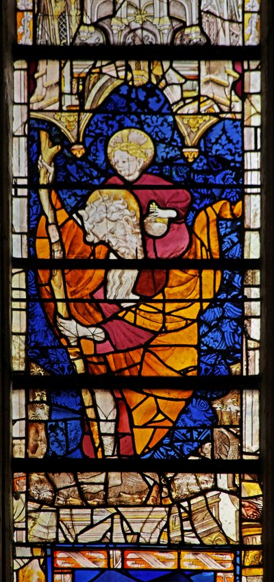 Finestra w4 raffigurante San Cristoforo da French School