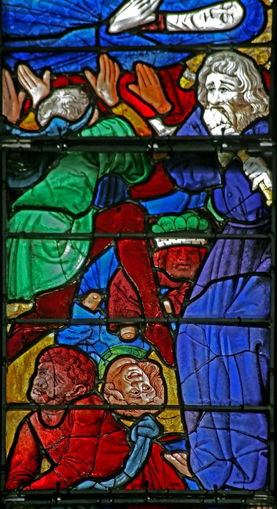 Funerale della Vergine Maria e il rovesciamento della bara (il Ragazzo di Bourges) da French School