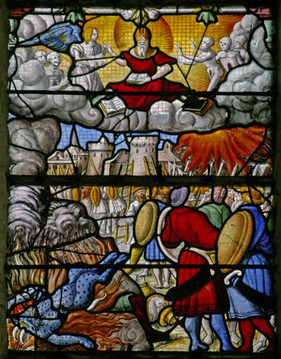 Scene dal Libro della Rivelazione di San Giovanni: gli eserciti della terra seminano il caos; il mare restituisce i suoi morti da French School
