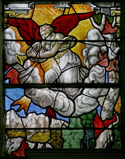 Scene dal Libro della Rivelazione di San Giovanni: uno dei sette angeli con trombe da French School