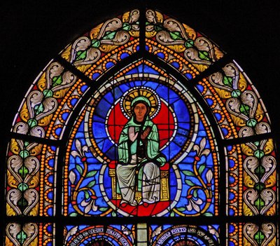 Finestra w5 raffigurante la Vergine Maria da French School