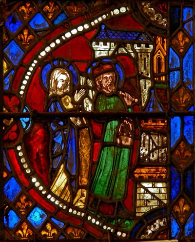 Finestra w6 che raffigura Gioacchino e Sant