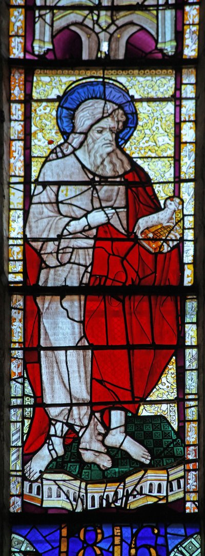 Finestra w6 raffigurante San Giovanni Battista da French School