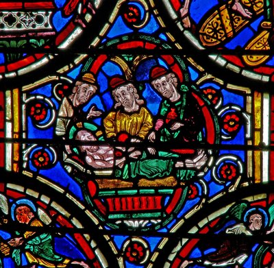 Finestra w6 raffigurante la Sepoltura da French School