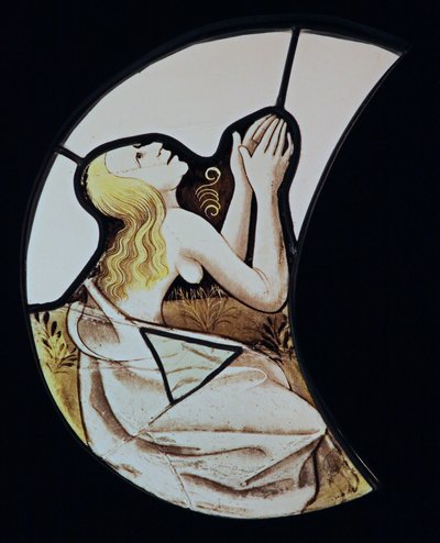 Finestra w71 raffigurante una donna che risorge al Giudizio Universale. Ex St Vivien, Rouen da French School