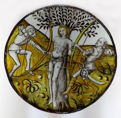 Vetrata w75 raffigurante San Sebastiano da French School