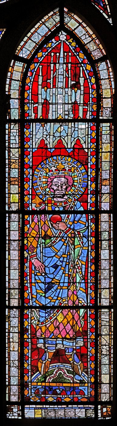 Finestra w7 raffigurante Luigi, figlio di Lotario II da French School