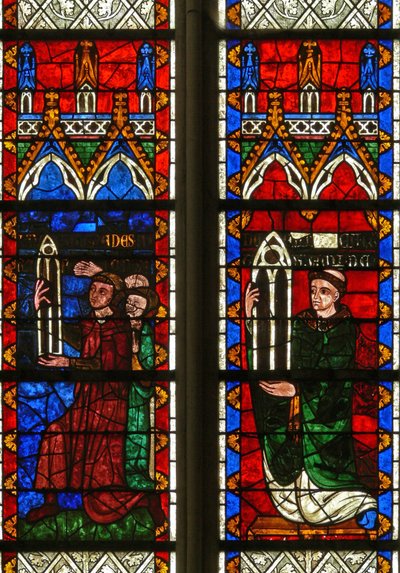 Donatori, i drappieri di Sées e il decano di Argentan che donano una finestra da French School